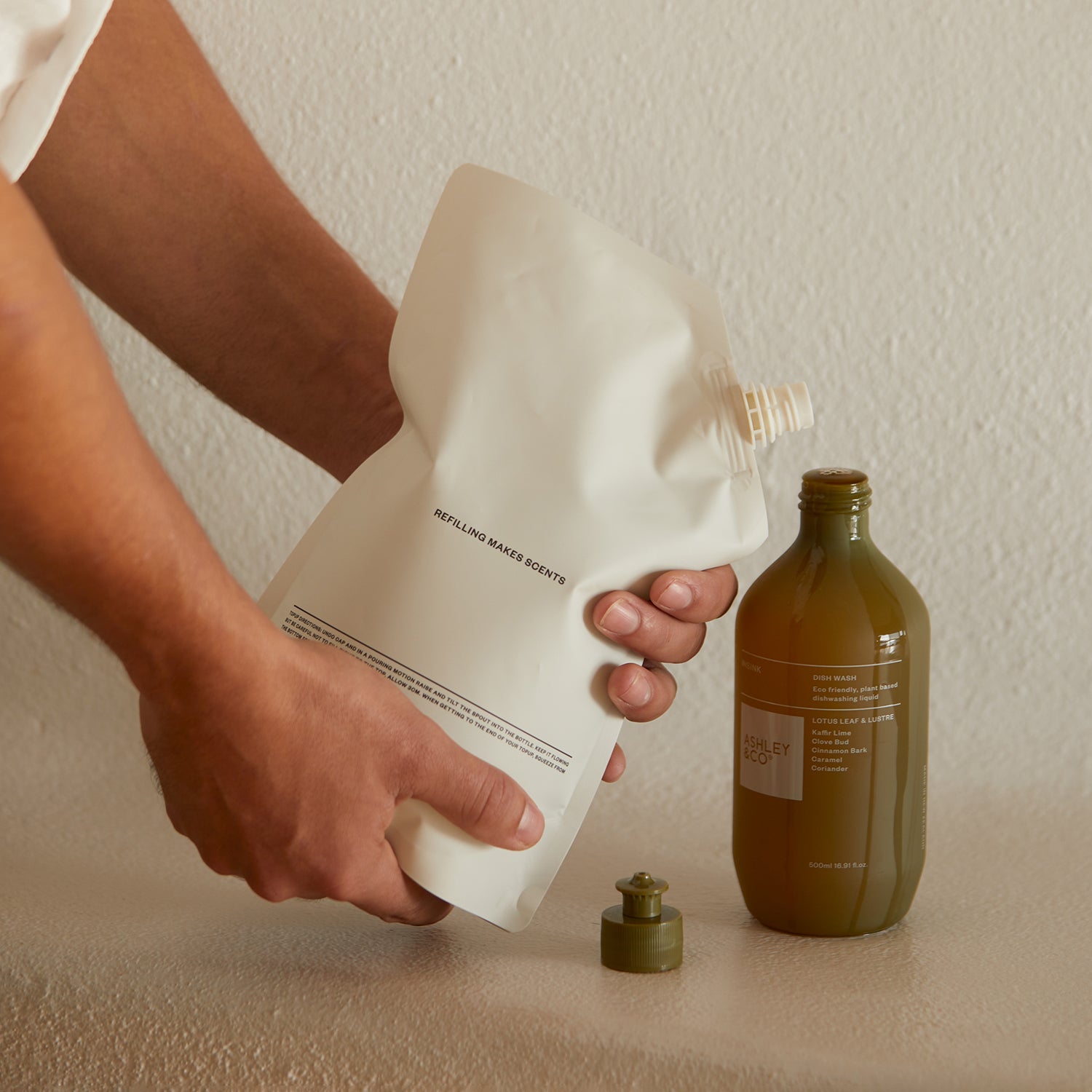ashley + co | insink dish wash topup | lotus leaf + lustre