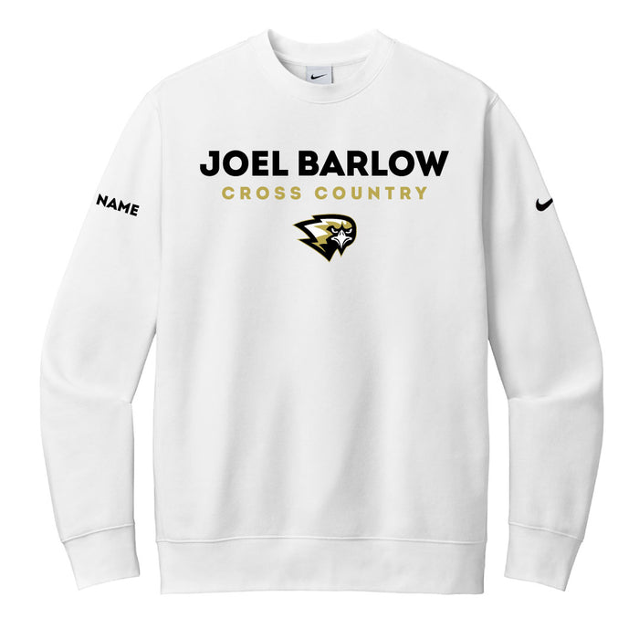 Barlow Girls XC Nike Crewneck Sweatshirt Logowear Barlow Cross Country White Adult XS