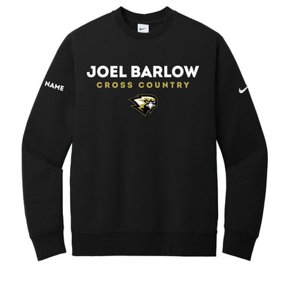 Barlow Girls XC Nike Crewneck Sweatshirt Logowear Barlow Cross Country Black Adult XS