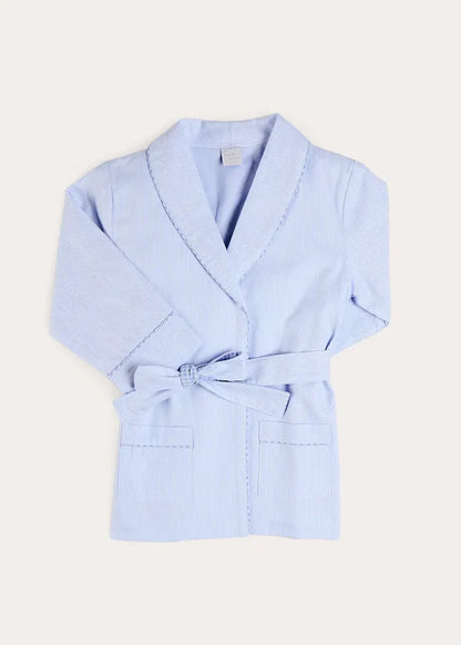 Barnaby Stripe Light Weight Dressing Gown in Blue (2-10yrs) NIGHTWEAR from Pepa London