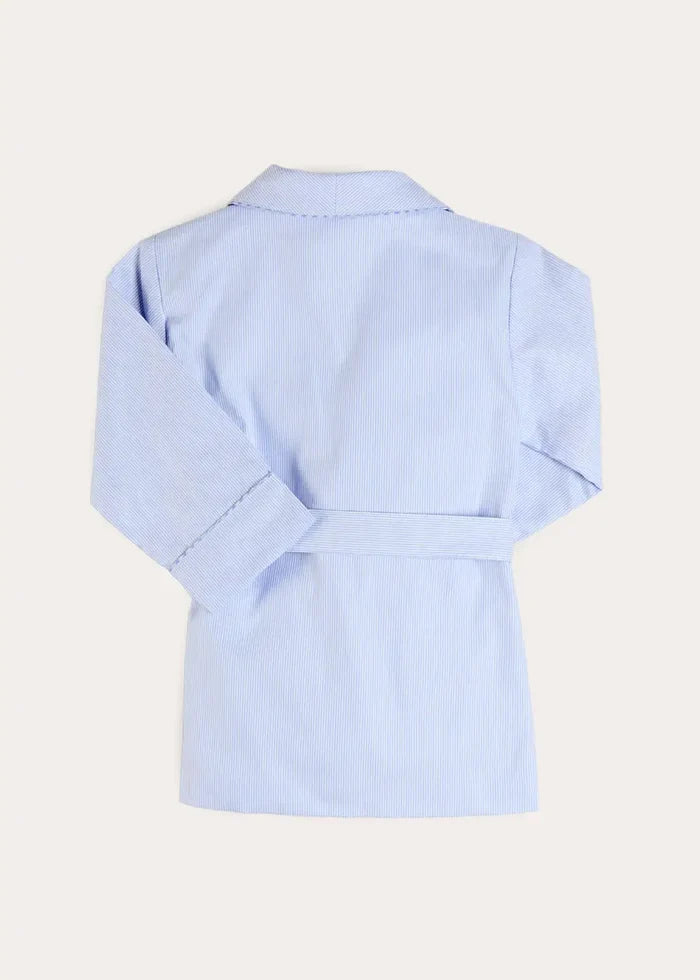 Barnaby Stripe Light Weight Dressing Gown in Blue (2-10yrs) NIGHTWEAR from Pepa London