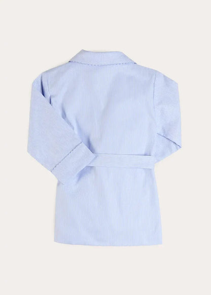 Barnaby Stripe Light Weight Dressing Gown in Blue (2-10yrs) NIGHTWEAR from Pepa London