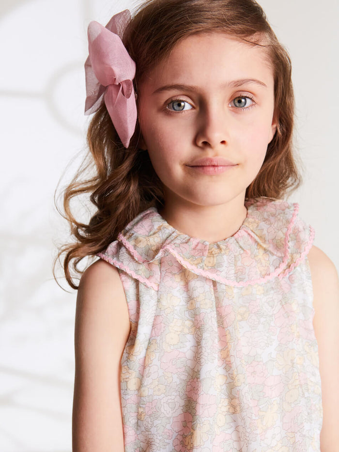 Big Bow Tulle Clip in Dusty Pink HAIR ACCESSORIES from Pepa London