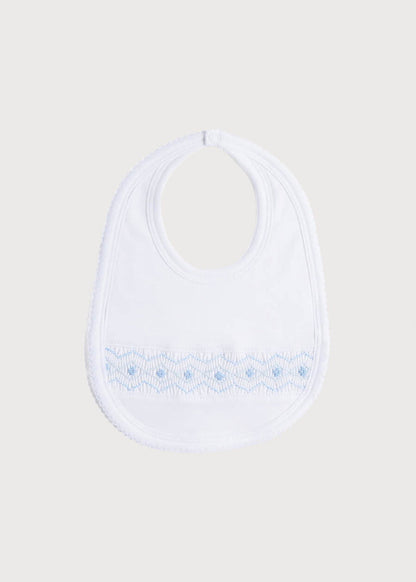 Blue Hand Smocked Bib ACCESSORIES from Pepa London
