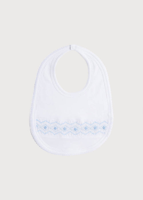 Blue Hand Smocked Bib ACCESSORIES from Pepa London