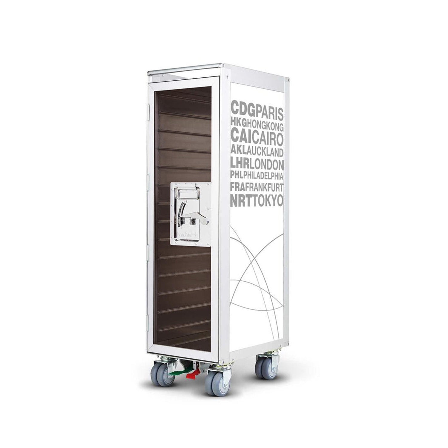 bordbar | classic trolley | OUTER TROLLEY ONLY - aluminium with transparent smoke door