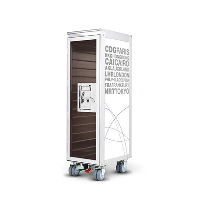 bordbar | classic trolley | OUTER TROLLEY ONLY - aluminium with transparent smoke door