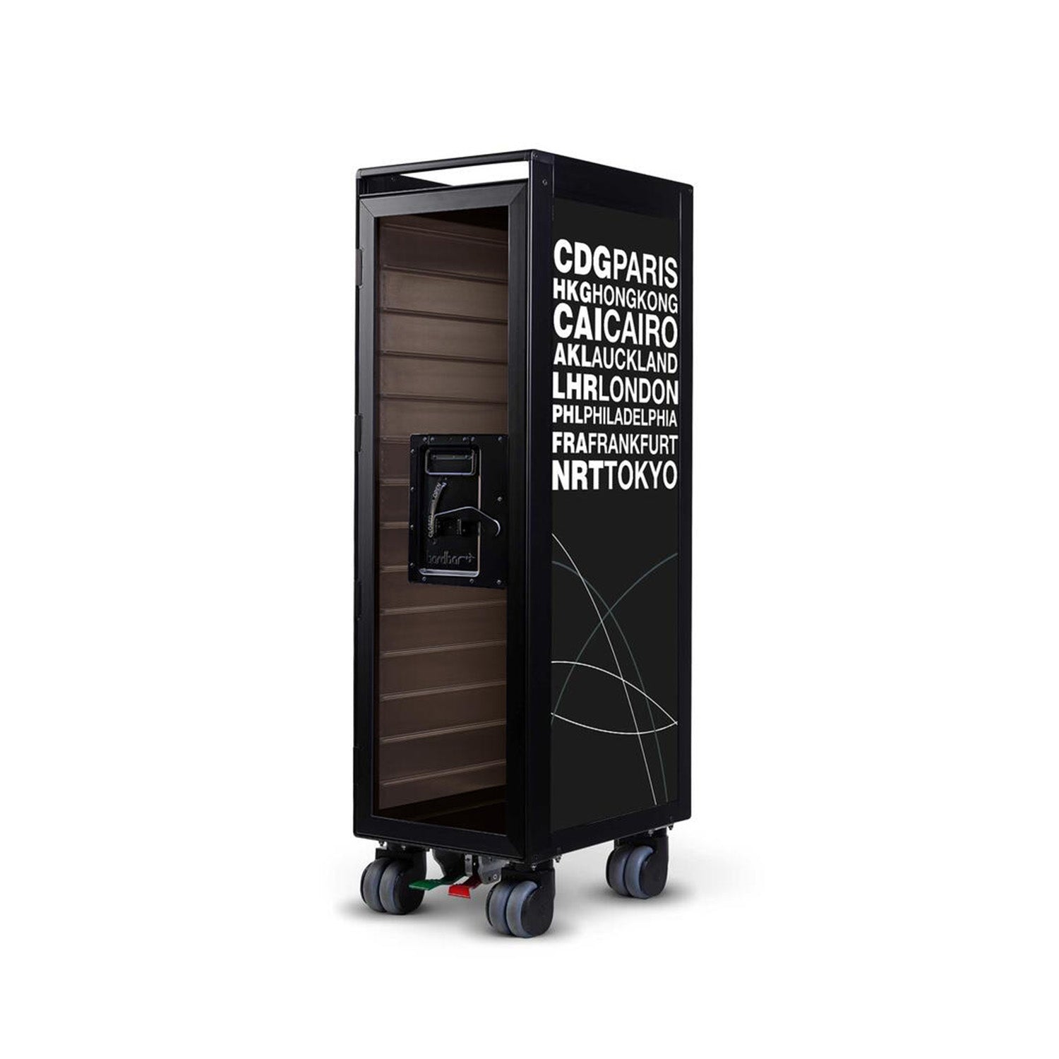 bordbar | classic trolley | OUTER TROLLEY ONLY - black with transparent smoke door