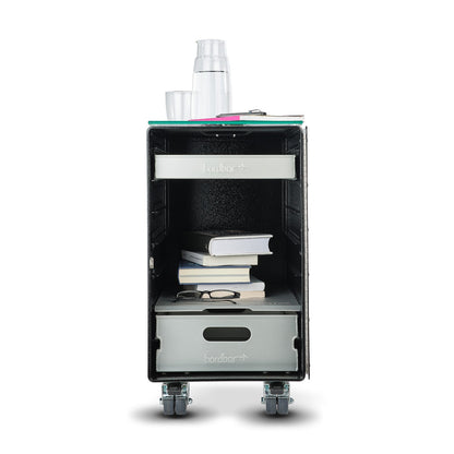 bordbar | box trolley | door hinge left + bedside equipment | black
