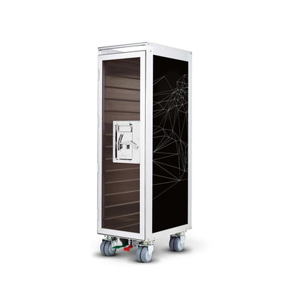 bordbar | classic trolley | OUTER TROLLEY ONLY - aluminium with transparent smoke door