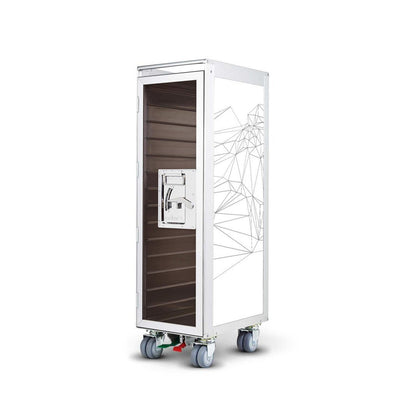 bordbar | classic trolley | OUTER TROLLEY ONLY - aluminium with transparent smoke door