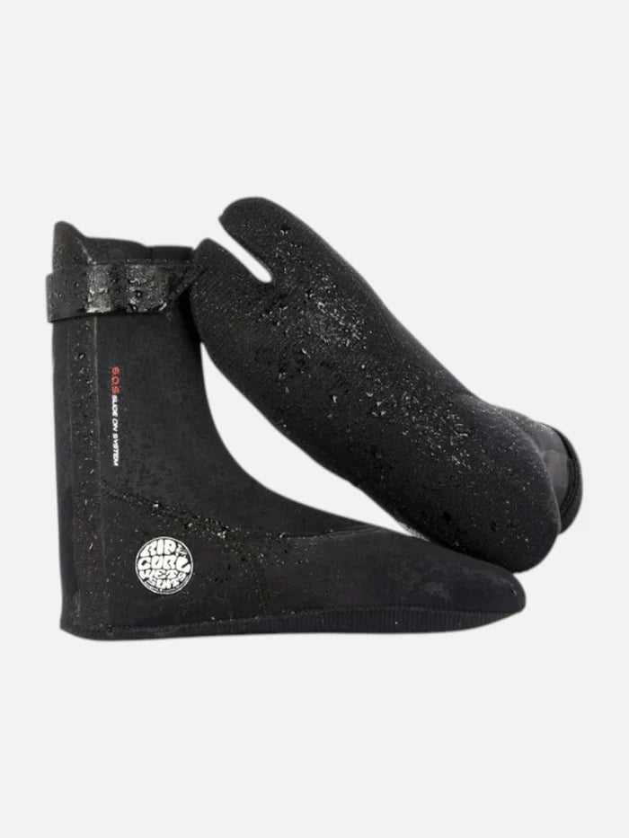 Botas de Neoprene Rip Curl Bullet 3mm Hidden Split Niño Mujer Toe Negro