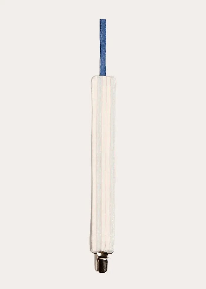 Brompton Stripe Dummy Clip in Beige ACCESSORIES from Pepa London
