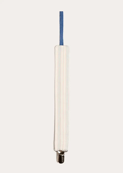 Brompton Stripe Dummy Clip in Beige ACCESSORIES from Pepa London