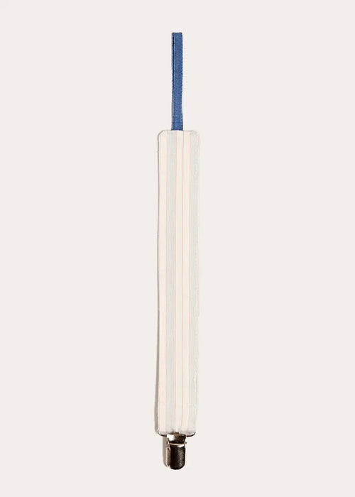 Brompton Stripe Dummy Clip in Beige ACCESSORIES from Pepa London