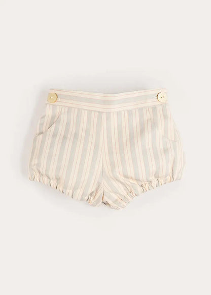 Brompton Stripe Pocket Detail Bloomers in Beige (6mths-3yrs) BLOOMERS from Pepa London