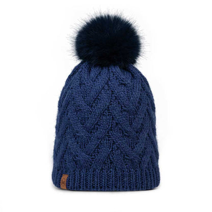Caryn Knitted Beanie & Fleece Band