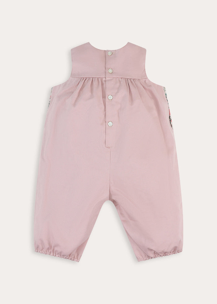 Bunny Floral Embroidered Pocket Detail Dungarees in Pink (12mths-4yrs) DUNGAREES from Pepa London