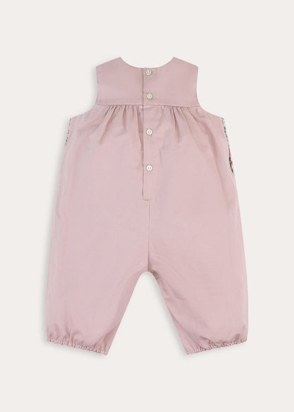 Bunny Floral Embroidered Pocket Detail Dungarees in Pink (12mths-4yrs) DUNGAREES from Pepa London