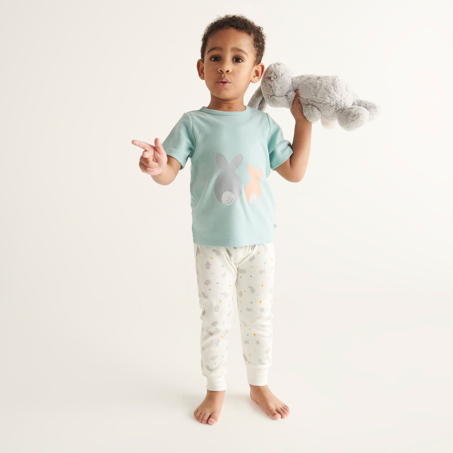 Bunny Print T-Shirt & Joggers Outfit