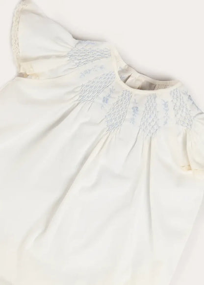 Butterfly Embroidered Lace Detail Cap Sleeve Blouse in White (18mths-10yrs) BLOUSES from Pepa London