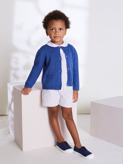 Button Detail Cotton Top in White (2-6yrs) TOPS & BODYSUITS from Pepa London