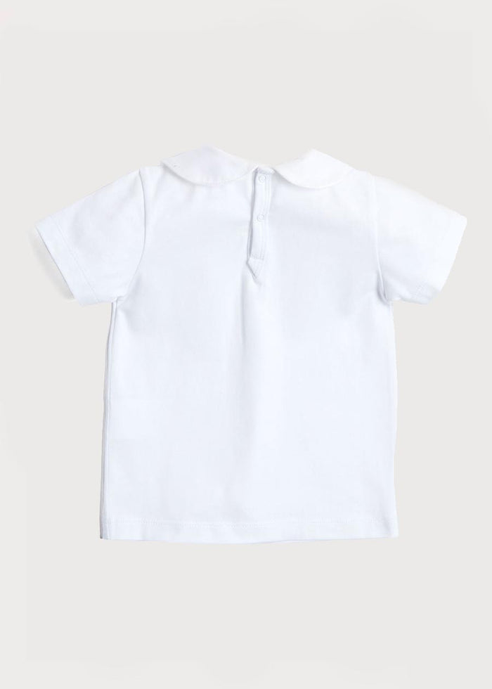 Button Detail Cotton Top in White (2-6yrs) TOPS & BODYSUITS from Pepa London