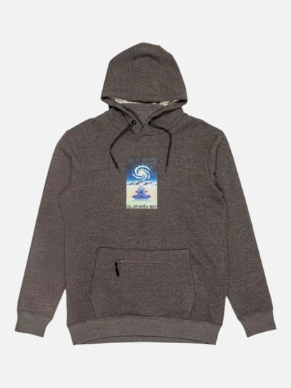 Buzo Snow Quiksilver Big Logo Tech Gris Oscuro