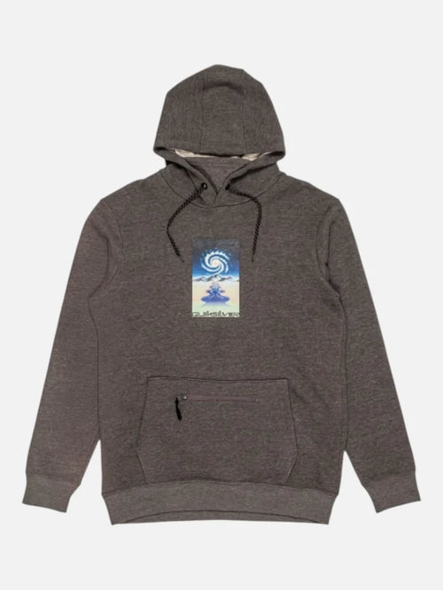 Buzo Snow Quiksilver Big Logo Tech Gris Oscuro