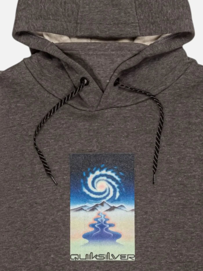 Buzo Snow Quiksilver Big Logo Tech Gris Oscuro