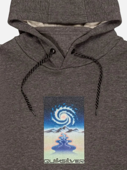 Buzo Snow Quiksilver Big Logo Tech Gris Oscuro