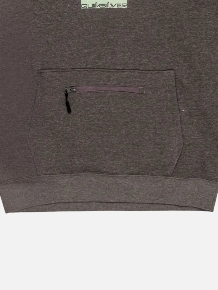 Buzo Snow Quiksilver Big Logo Tech Gris Oscuro