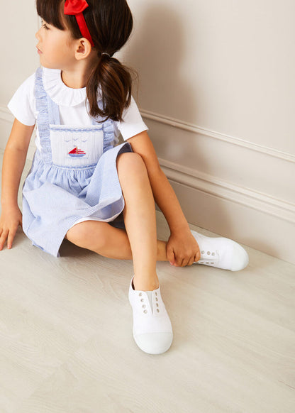 Canvas Plimsolls in White (20-36EU) SHOES from Pepa London