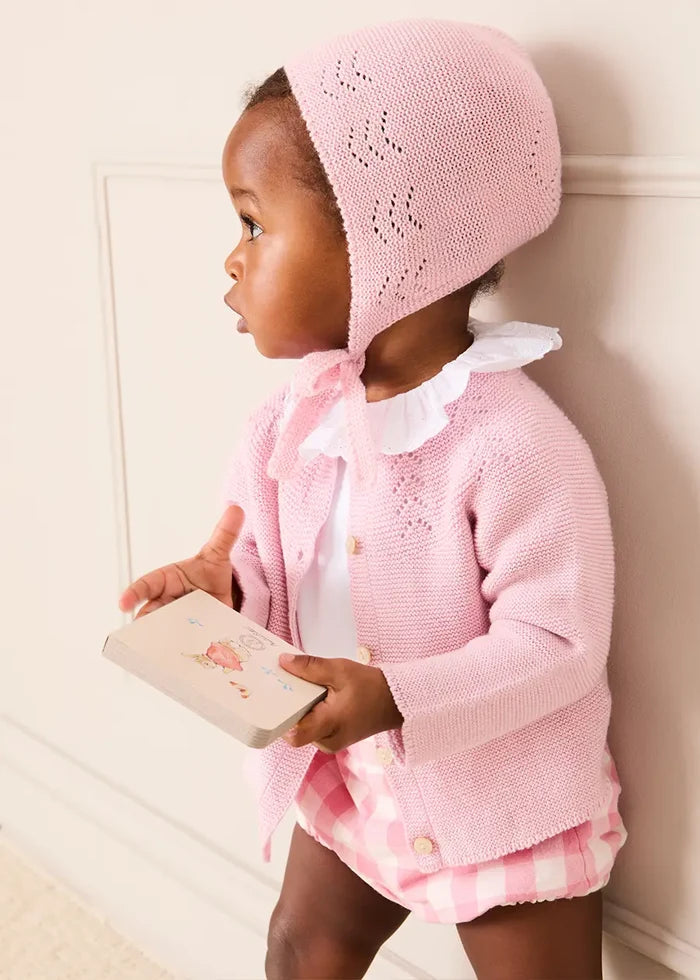 Catherine Gingham Button Detail Bloomers in Pink (3mths-2yrs) BLOOMERS from Pepa London
