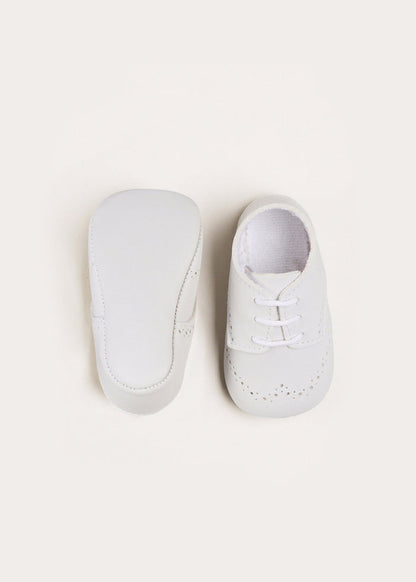 Celebration Lace-up Pram Shoes in White (17-20EU) SHOES from Pepa London