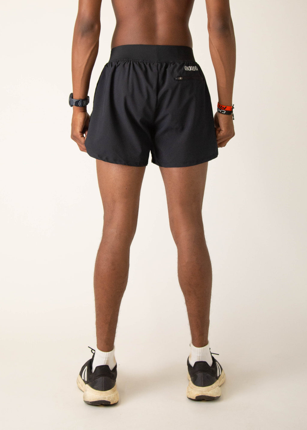 Men's Black 4" Half Split Shorts