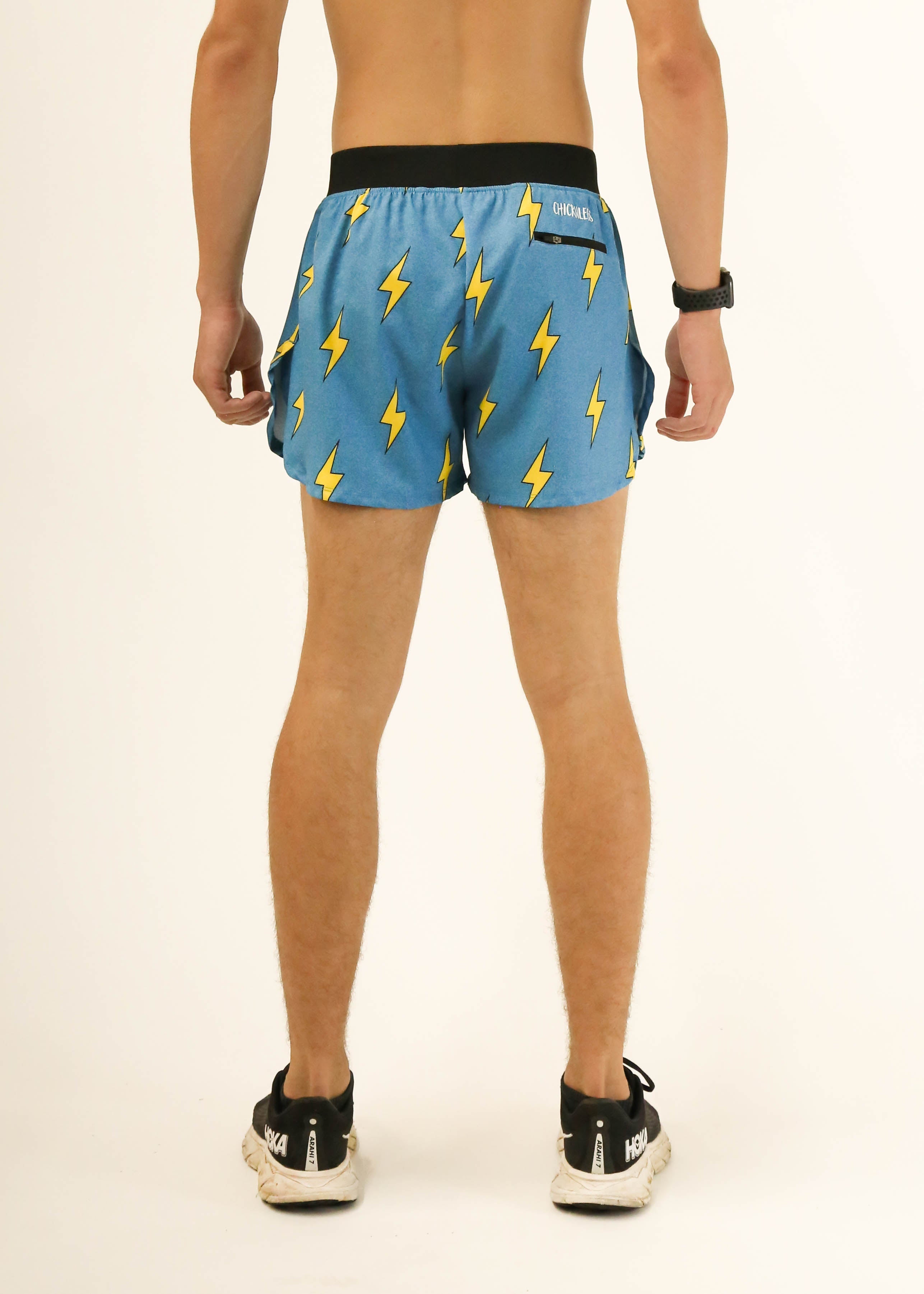 Men's Blue Bolts 4" Half Split Shorts