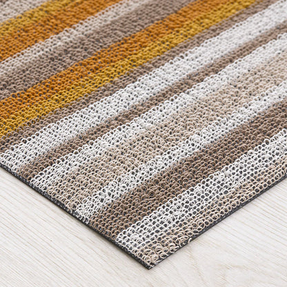 chilewich | shag runner mat 61x183cm (24x72") | horizon stripe desert