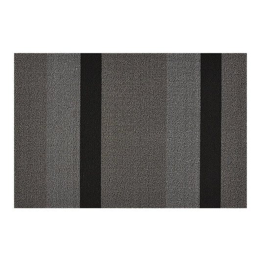 chilewich | large doormat 61x91cm (24x36") | bold stripe silver + black