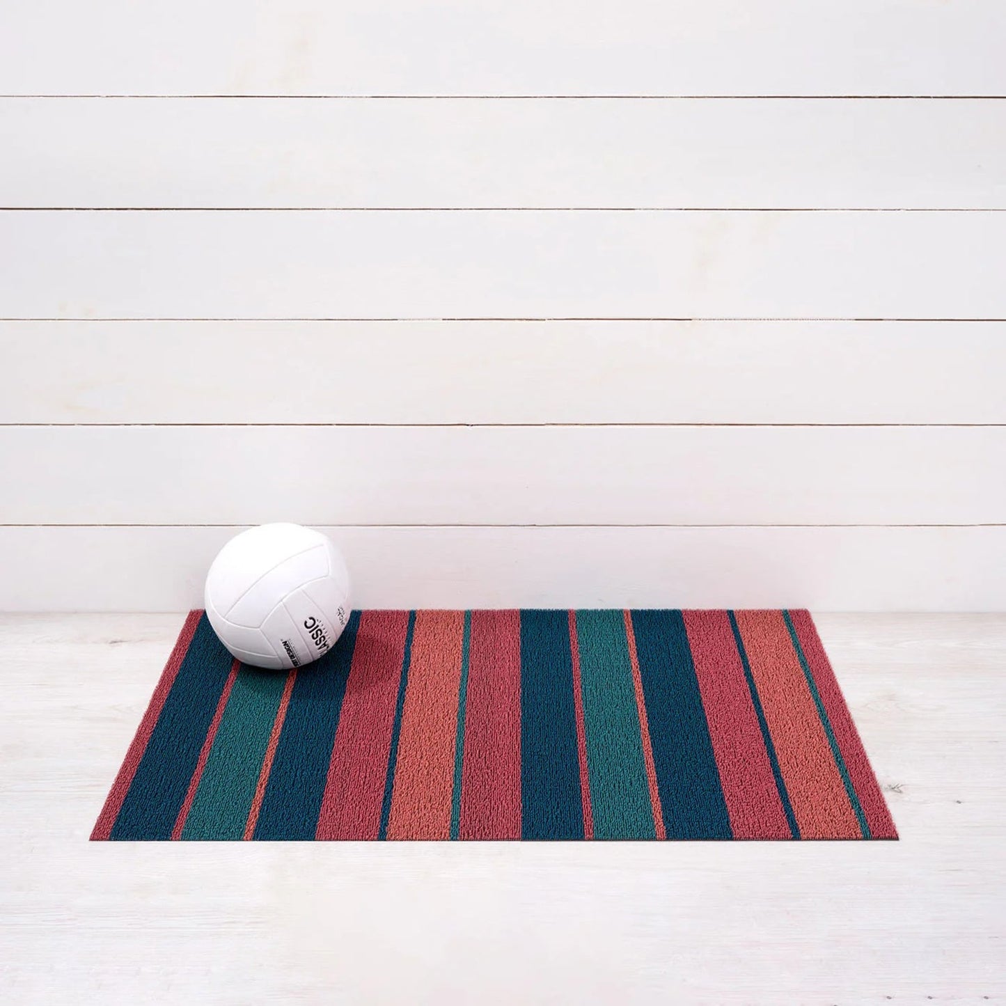 chilewich | shag utility doormat 61x91cm (24x36") | bolt stripe raspberry