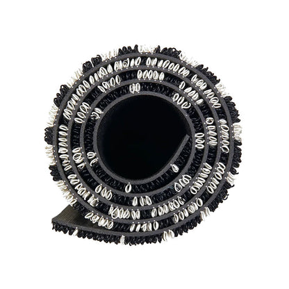 chilewich | shag doormat 46x71cm (18x28") | domino black + white