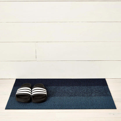 chilewich | shag doormat 46x71cm (18x28") | marbled stripe bay blue