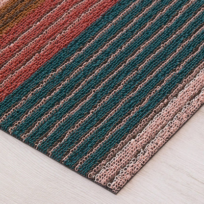 chilewich | shag big mat 91x152cm (36x60") | pleat stripe raspberry