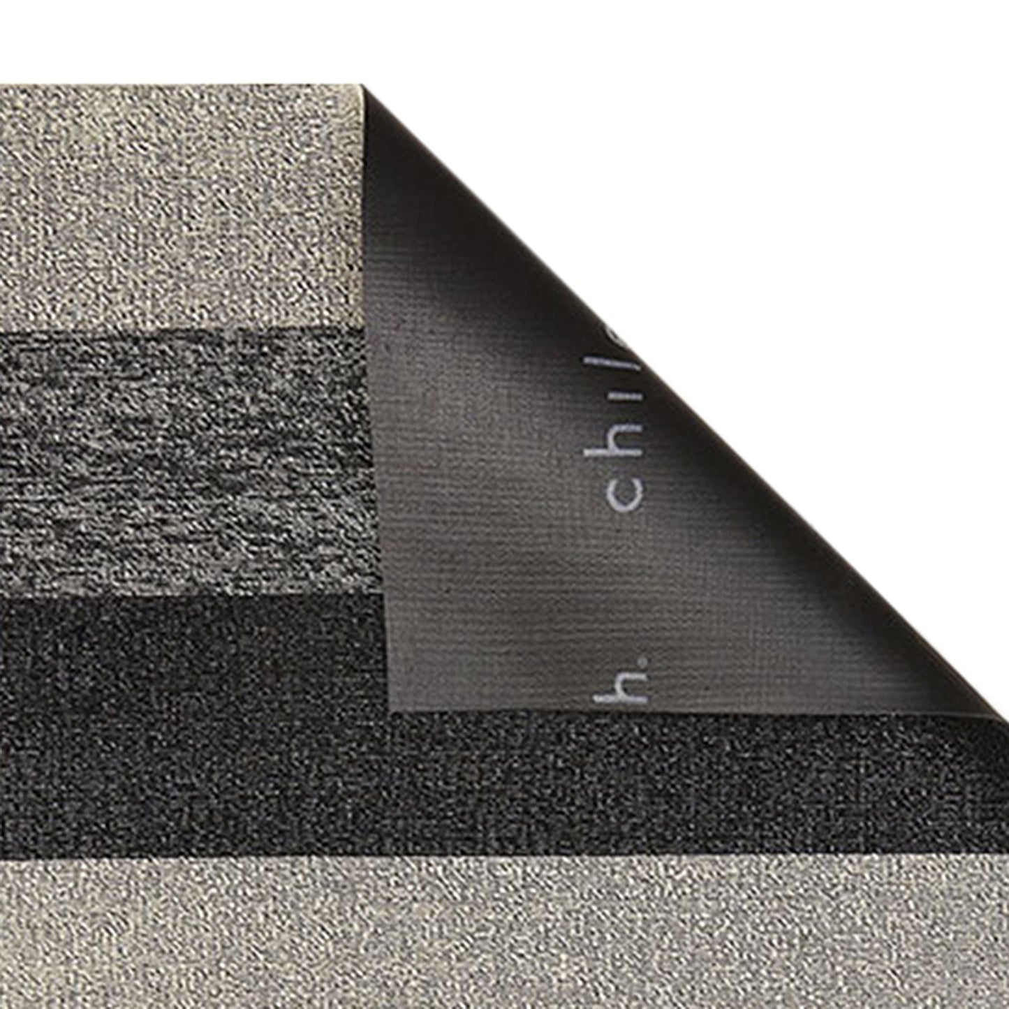 chilewich | big mat 91x152cm (36x60") | marbled stripe salt + pepper