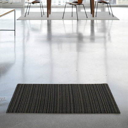 chilewich | large doormat 61x91cm (24x36") | skinny stripe steel