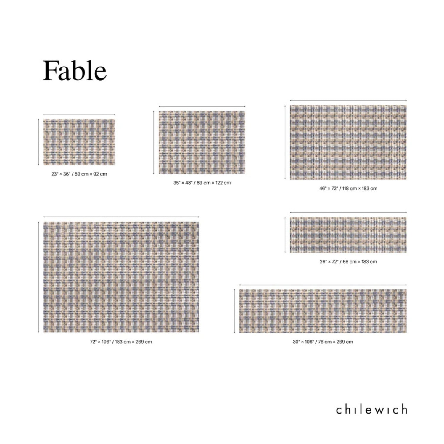 chilewich | woven floormat 118x269cm (46x72") | fable coast