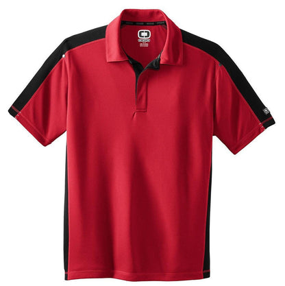 No-Logo CLOSEOUT - OGIO Trax Polo-Active-OGIO-Signal Red/Blacktop/Silver Grey-XS-Thread Logic