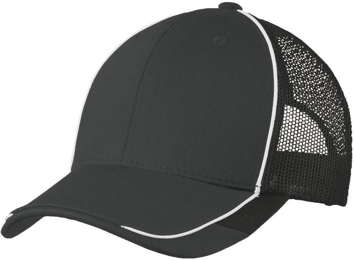 No-Logo CLOSEOUT - Port Authority Colorblock Mesh Back Cap-Headwear-Port Authority-Magnet/White/Black-OSFA-Thread Logic