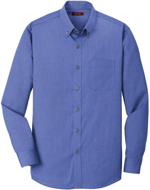 No-Logo CLOSEOUT - Red House Non Iron Nailshead Dress Shirt-Dress Shirts-Red House-Mediterranean Blue-XS-Thread Logic
