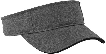 No-Logo CLOSEOUT - Sport-Tek Contender Visor-Headwear-Sport-Tek-Graphite Heather/Black-OSFA-Thread Logic